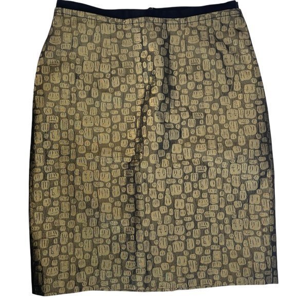 ⭐️FSP⭐️ LOFT‎ Formal Gold Shimmer Lined Skirt - Picture 6 of 14